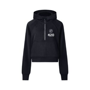 K 420 Cropped Half-Zip Hoodie