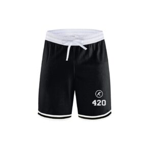 K 420 Classic Stripe Trim Basketball Shorts